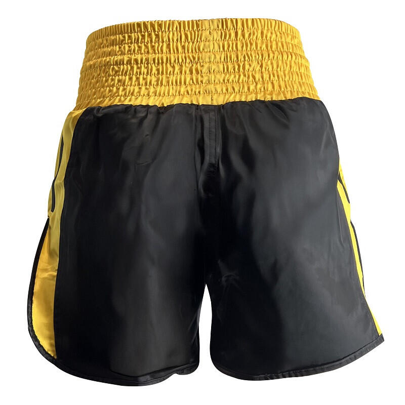 Short boxe thaï pro  (couleur : noir/or - taille : s) 2/3