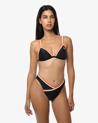 slip per costume da bagno azzurro da donna in mat. sintetico da nuoto