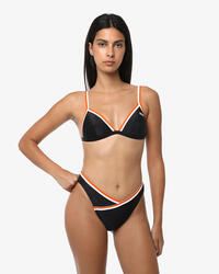 Haut de maillot de bain synthétique noir pour femme