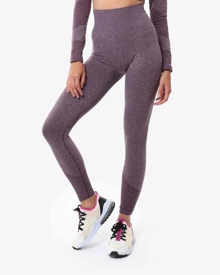 Weinrote Fitness-Leggings aus Synthetik für Damen