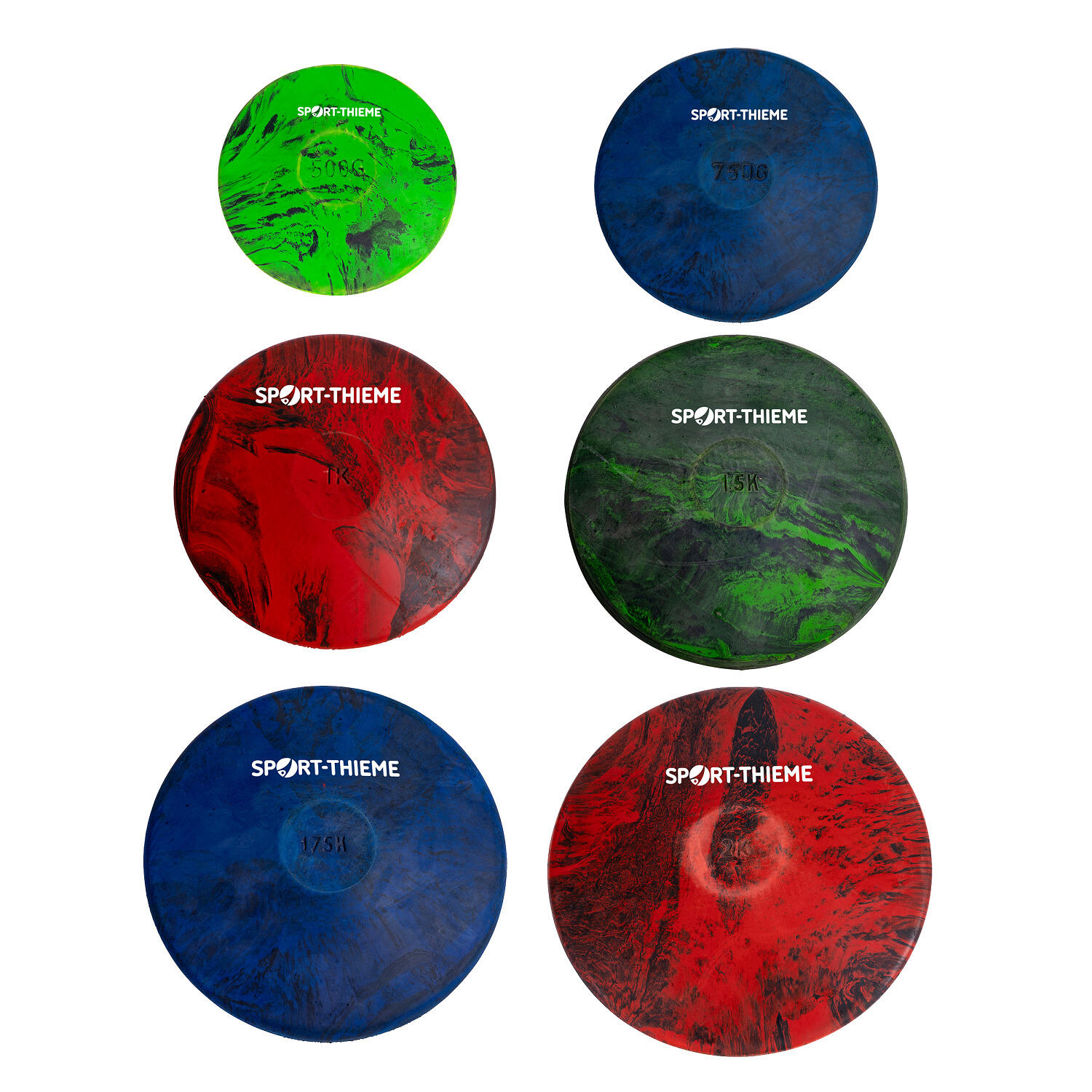 Übungsdiskus Wave 2 kg Rot Leichtathletik Unisex Rot 3/3
