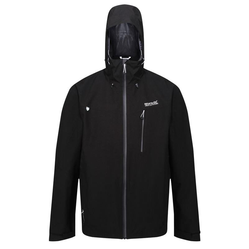 Mens Birchdale Waterproof Hooded Jacket (Black/Magnet)