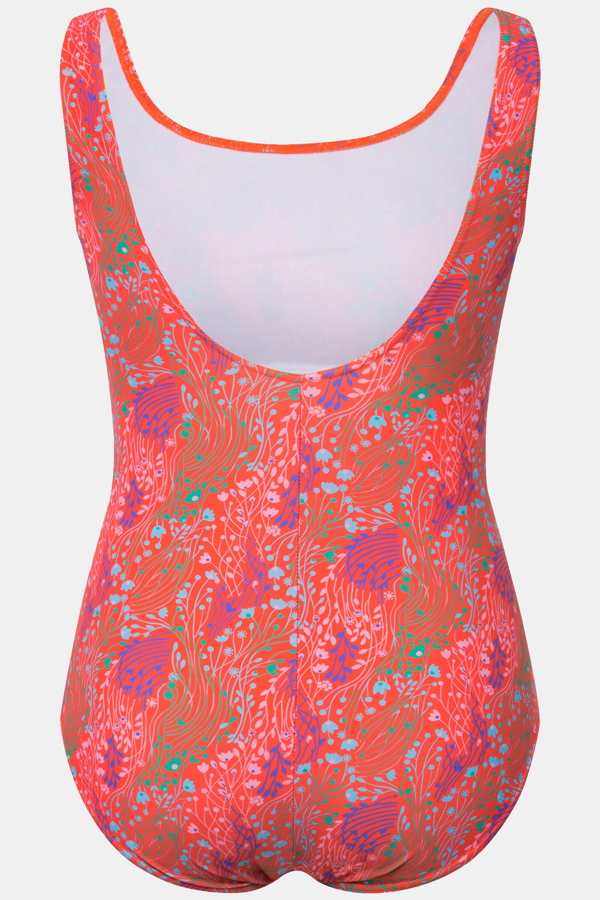 Femme Maillot de bain sans bonnets souples bande sous la poitrine imprimé corail 6/6
