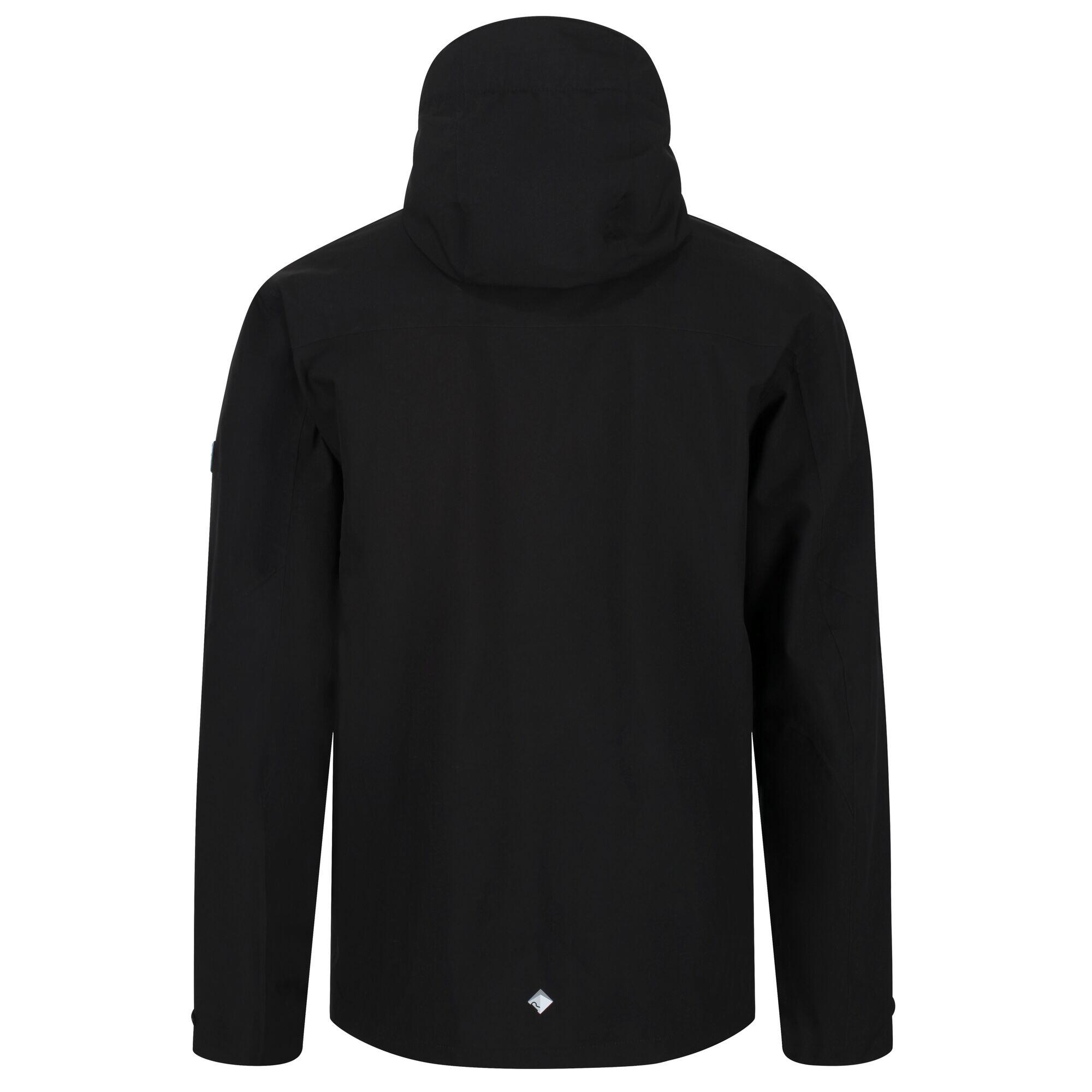 Mens Birchdale Waterproof Hooded Jacket (Black/Magnet) 2/4