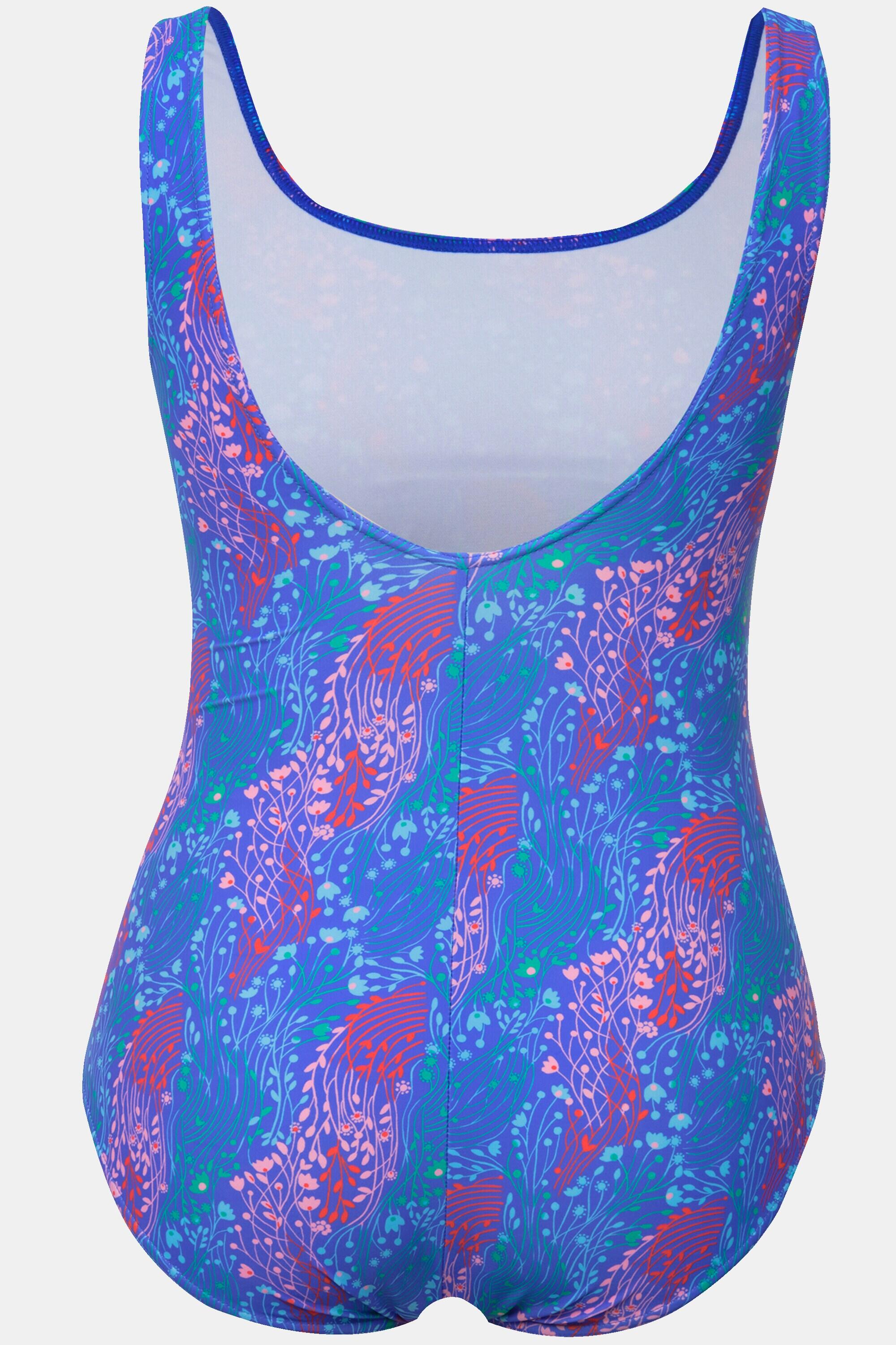 Femme Maillot de bain sans bonnets souples bande sous la poitrine imprimé corail 6/6