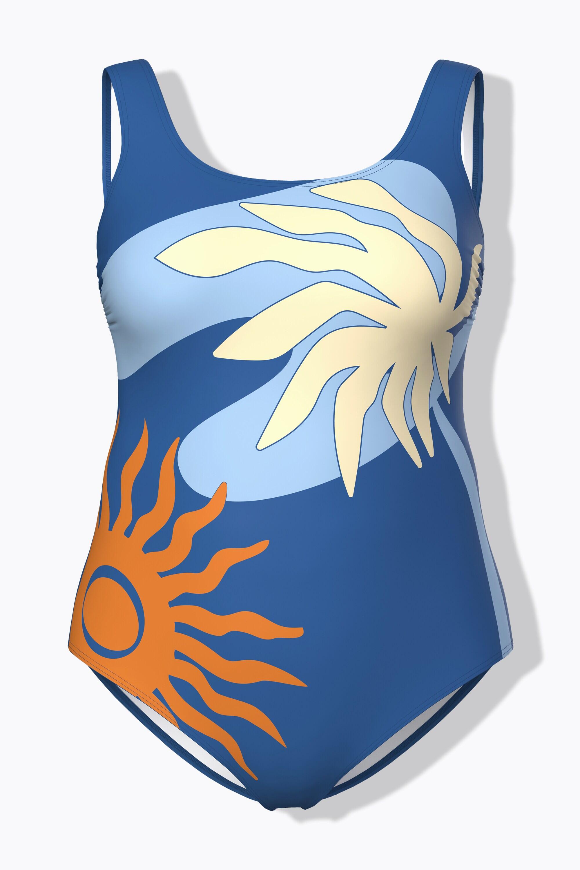 Femme Maillot de bain une pièce. Sans bonnets souples. Motif 7/7