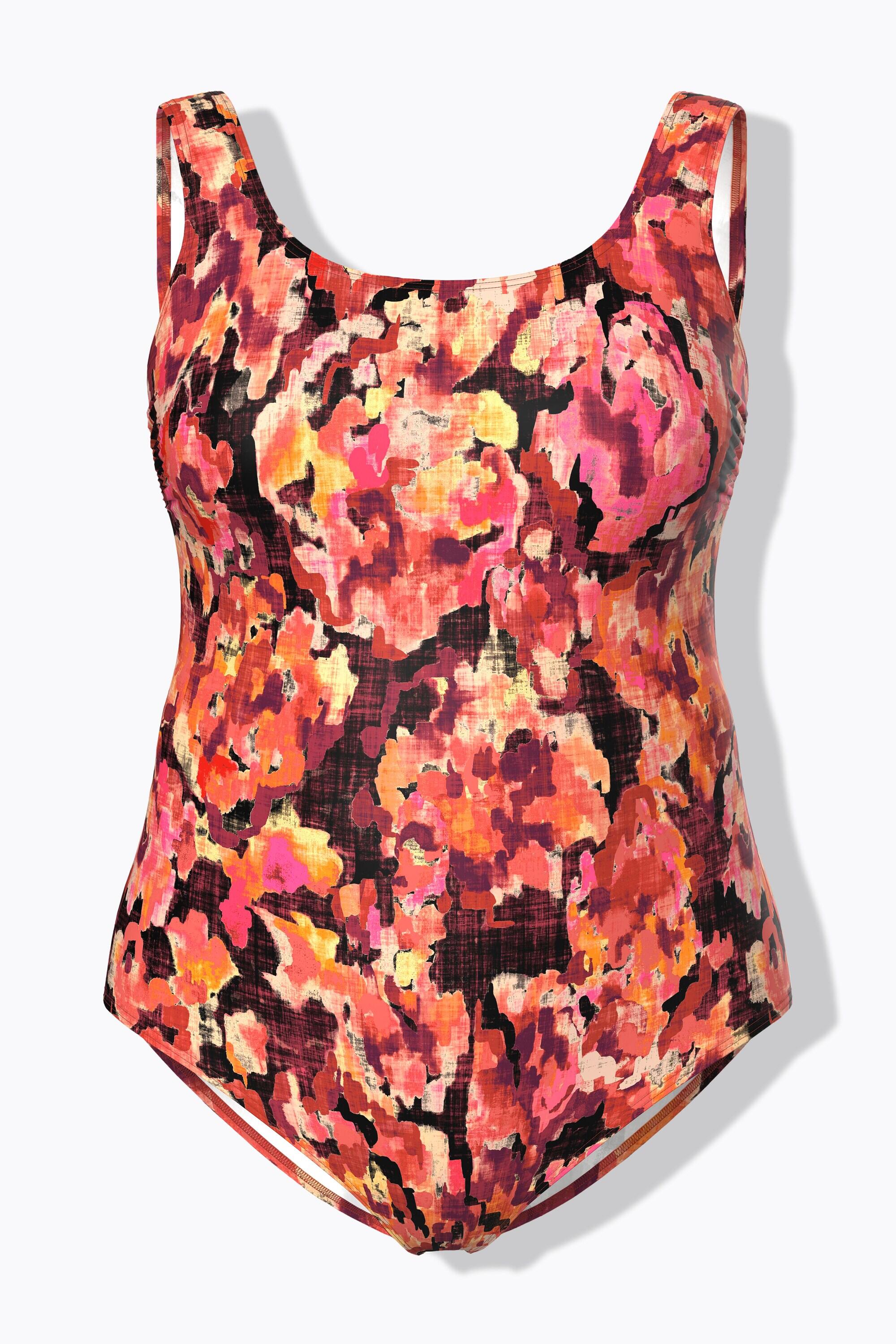 Femme Maillot de bain sans bonnets souples. Motif fantaisie. Décolleté rond 7/7