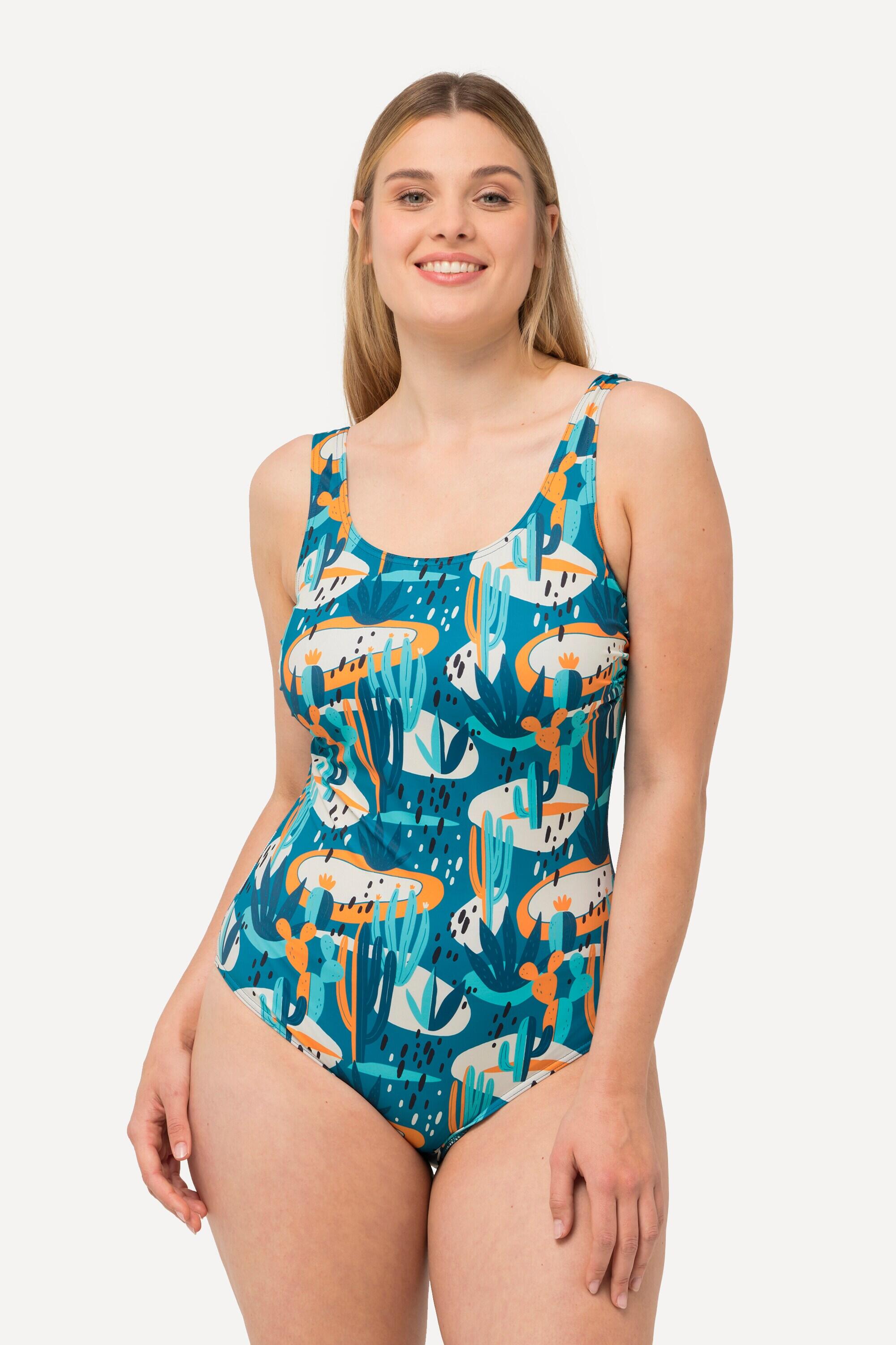 Femme Maillot de bain cactus sans bonnets souples fronces 1/6