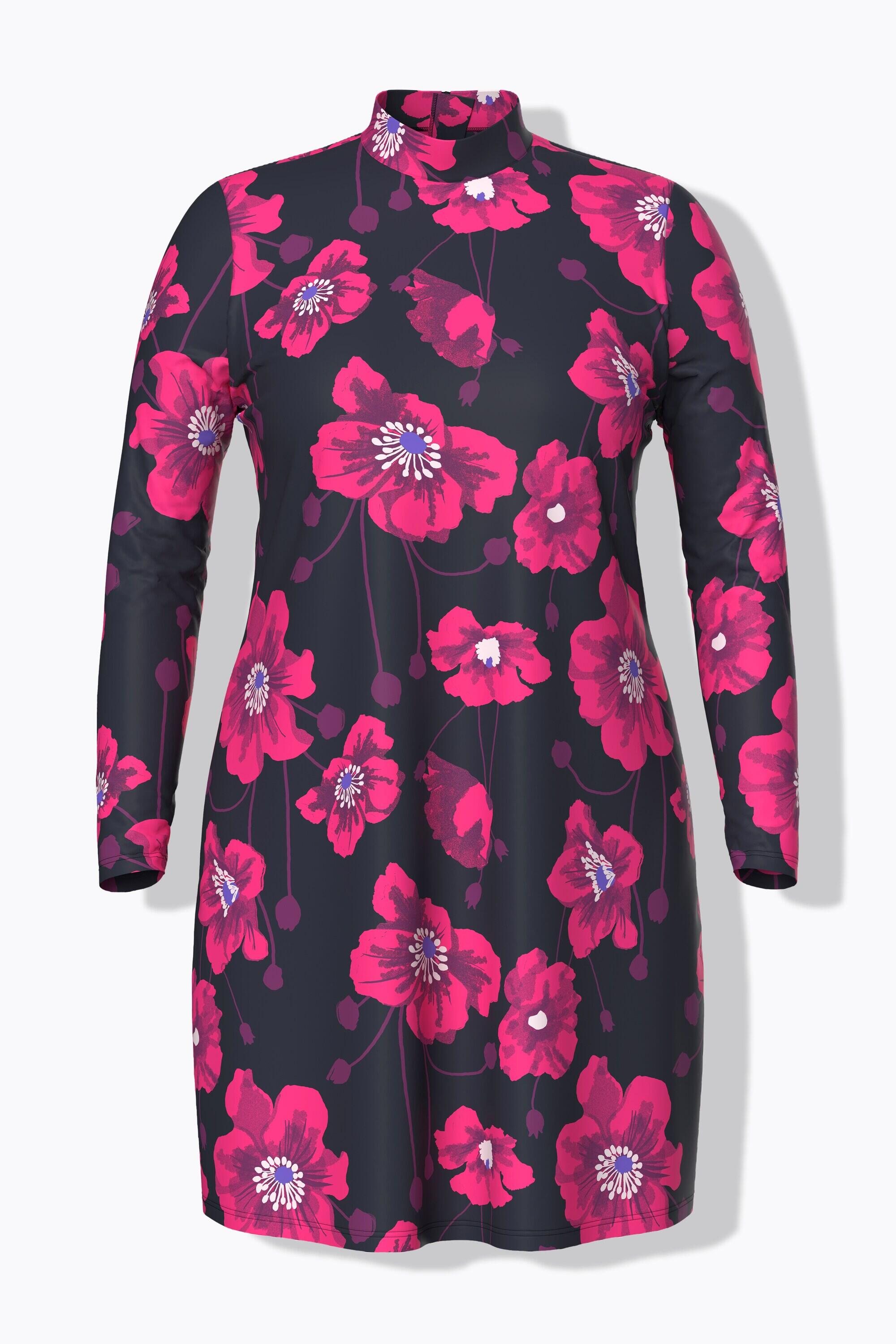 Femme Robe de bain avec bonnets souples manches longues et col montant 6/7