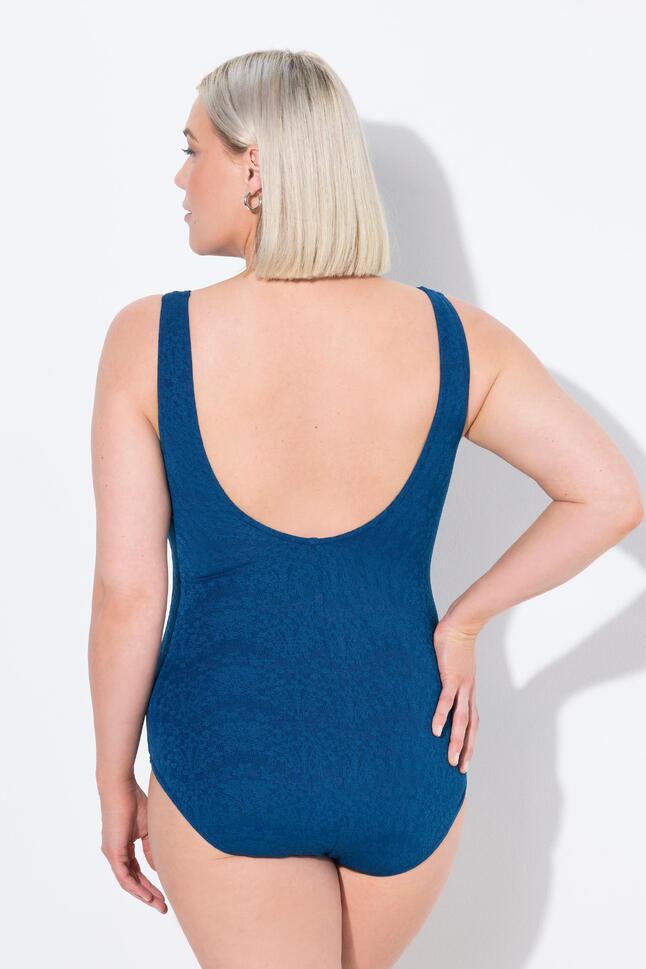 Damskie Kostium kąpielowy pawie bez miękkich miseczek okrągły dekolt