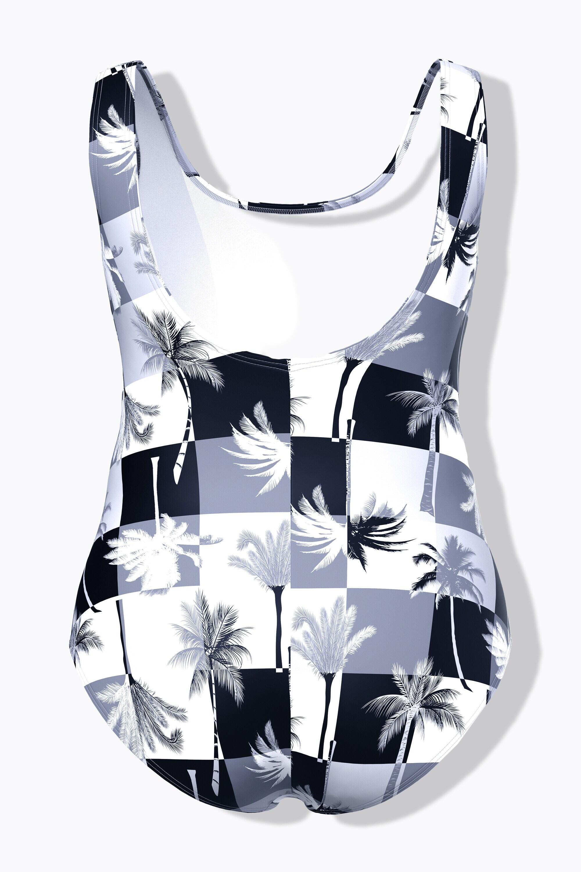 Femme Maillot de bain une pièce. Motif palmiers. Sans bonnets 7/7