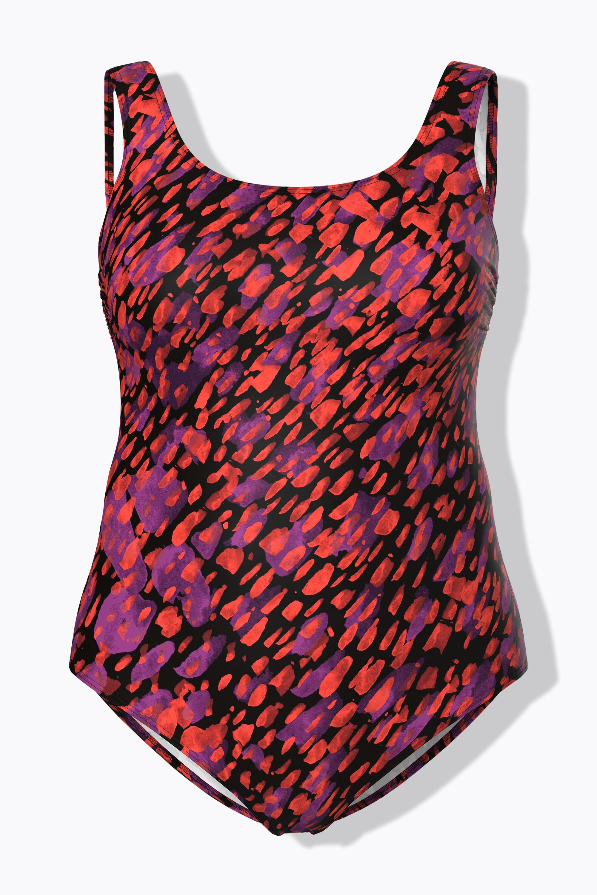 Femme Maillot de bain imprimé. Sans bonnets souples. Décolleté rond 7/7
