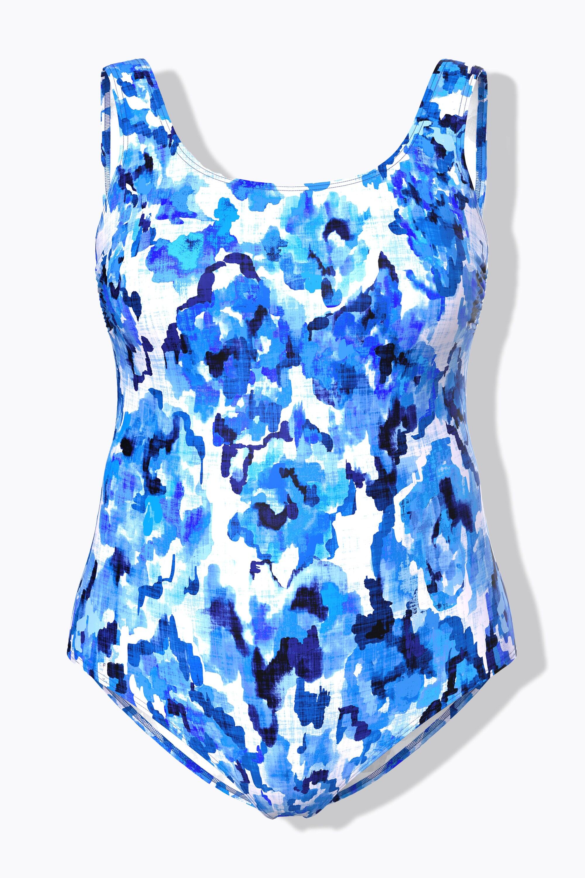 Femme Maillot de bain sans bonnets souples. Motif fantaisie. Décolleté rond 7/7