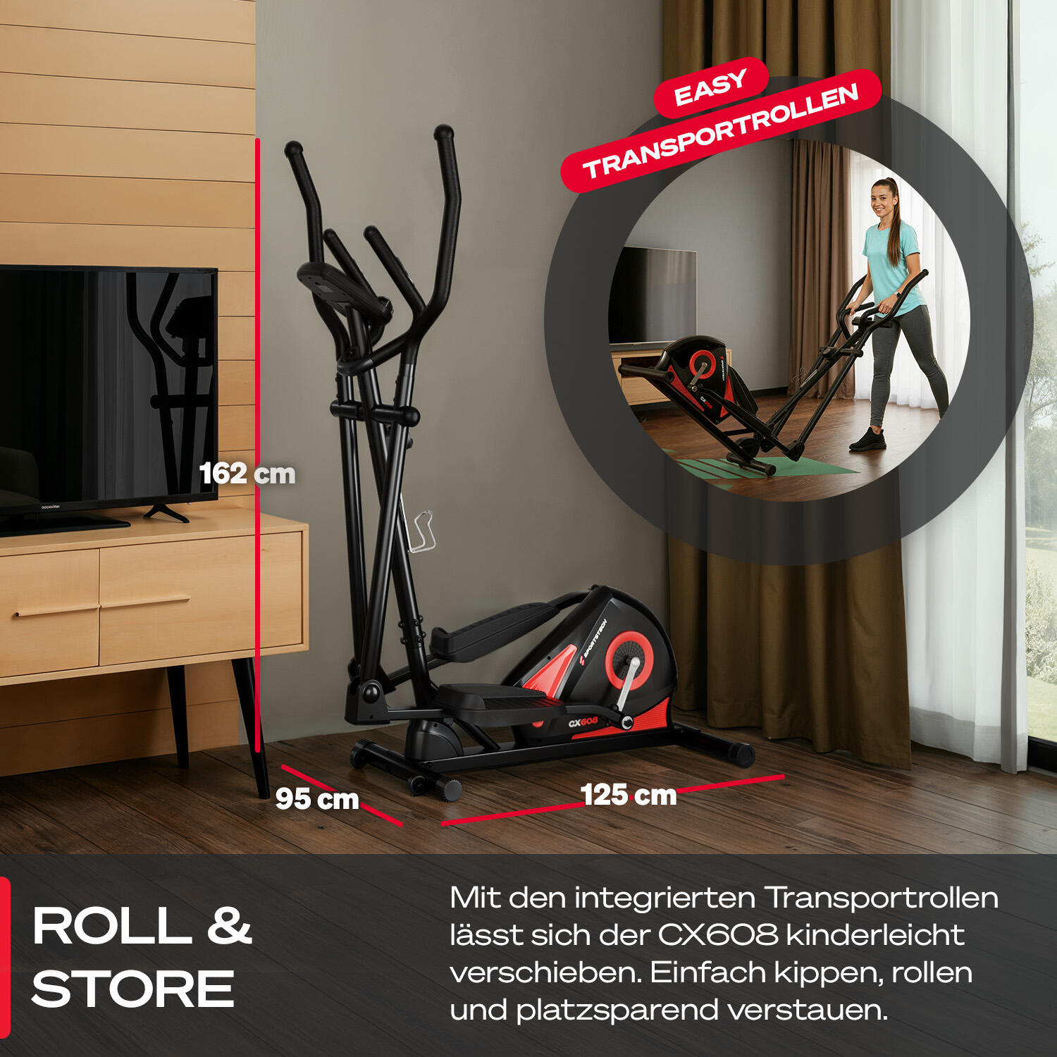 FYTTER RU-6X opklapbare loopband - 3 pk, 18 km / u, 15 hellingsniveaus