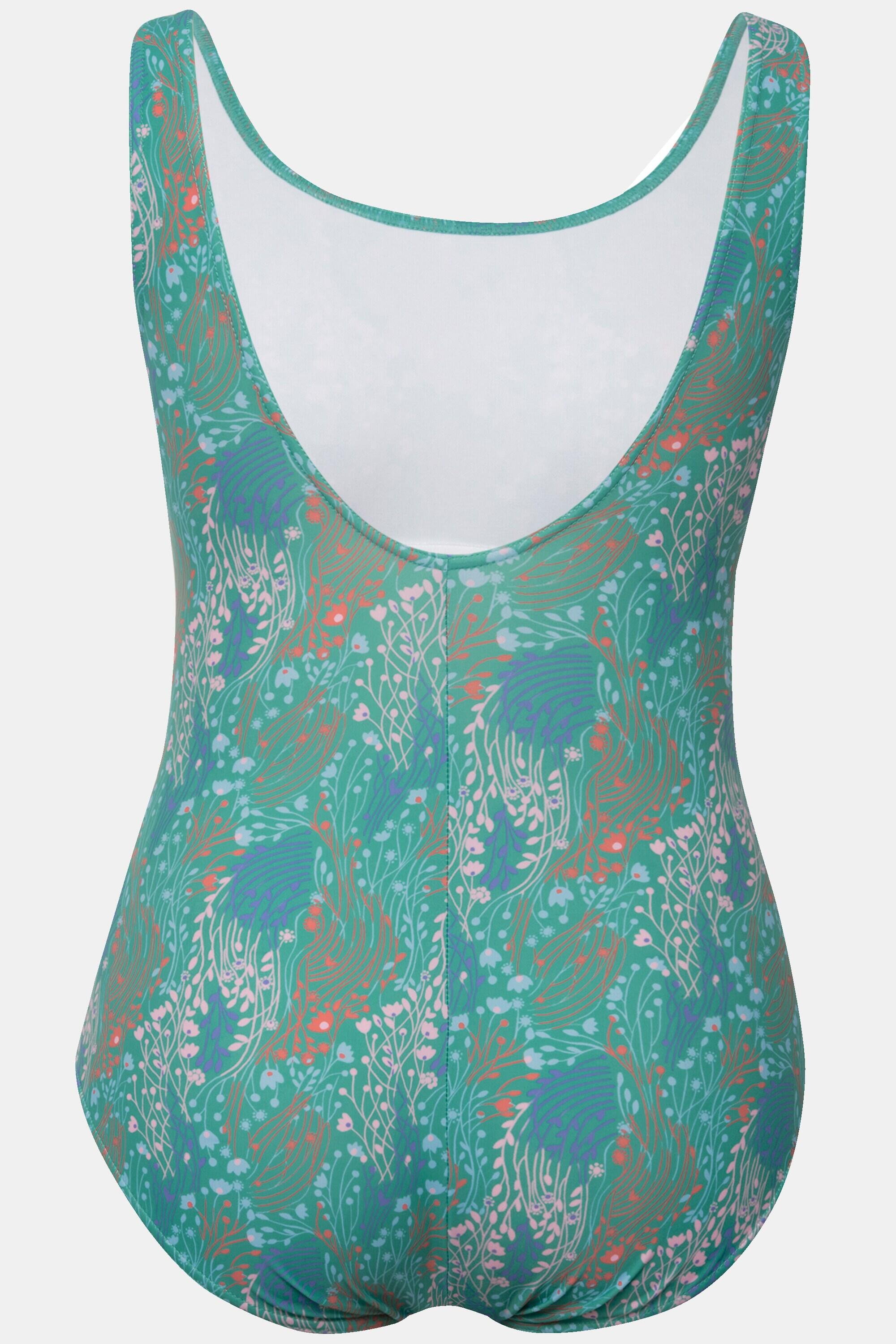Femme Maillot de bain sans bonnets souples bande sous la poitrine imprimé corail 6/6