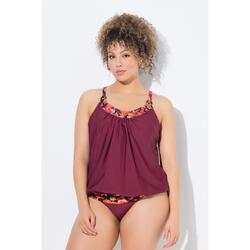 Femme Tankini imprimé « aquarelle ». Bonnets souples. Bretelles ajustables