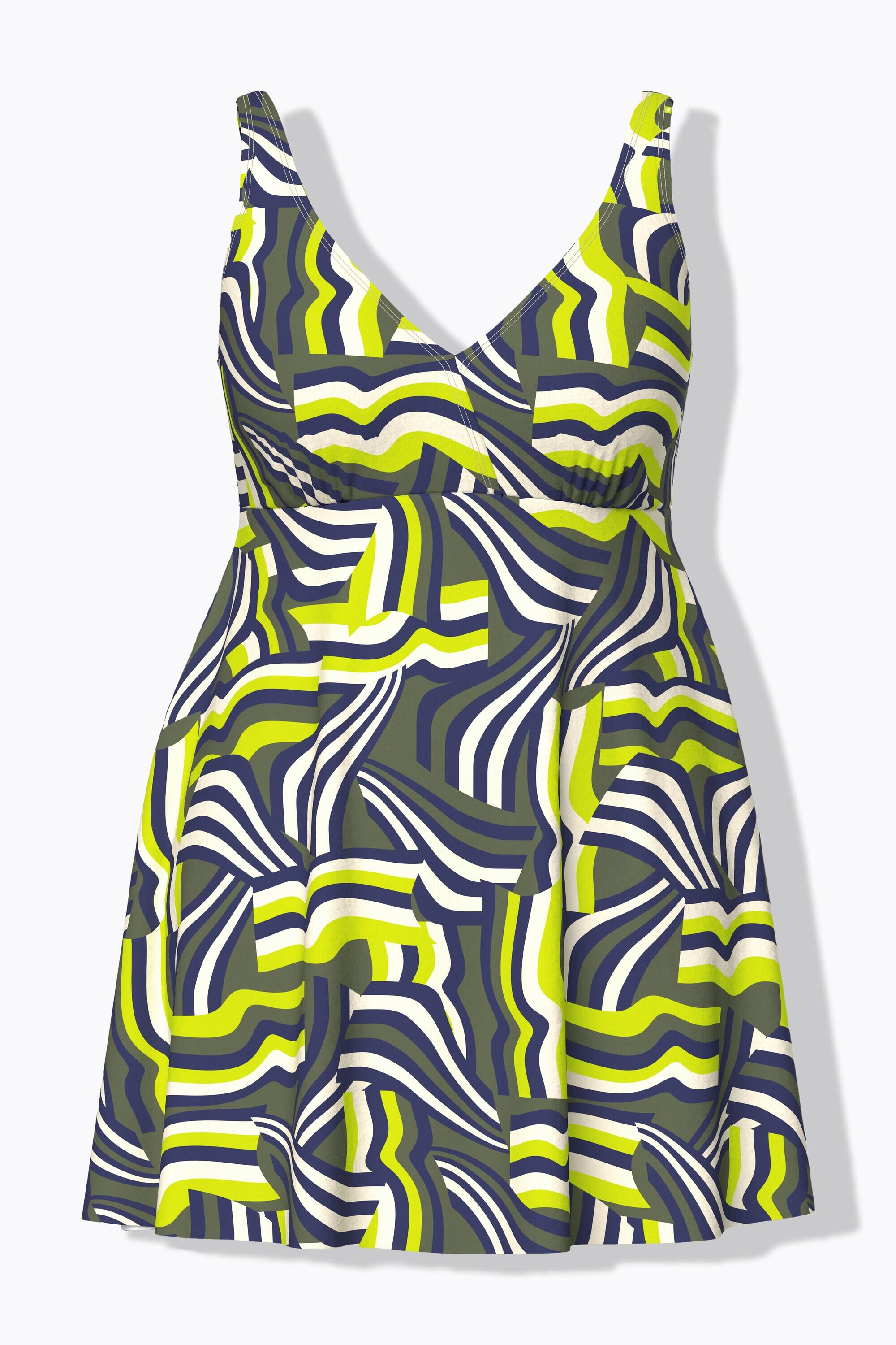 Femme Robe de bain à bonnets souples décolleté en V imprimé graphique 6/7