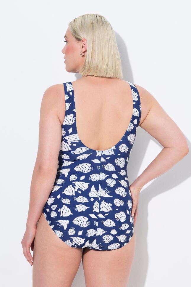 Damskie Strój kąpielowy ryby bez miękkich miseczek okrągły dekolt