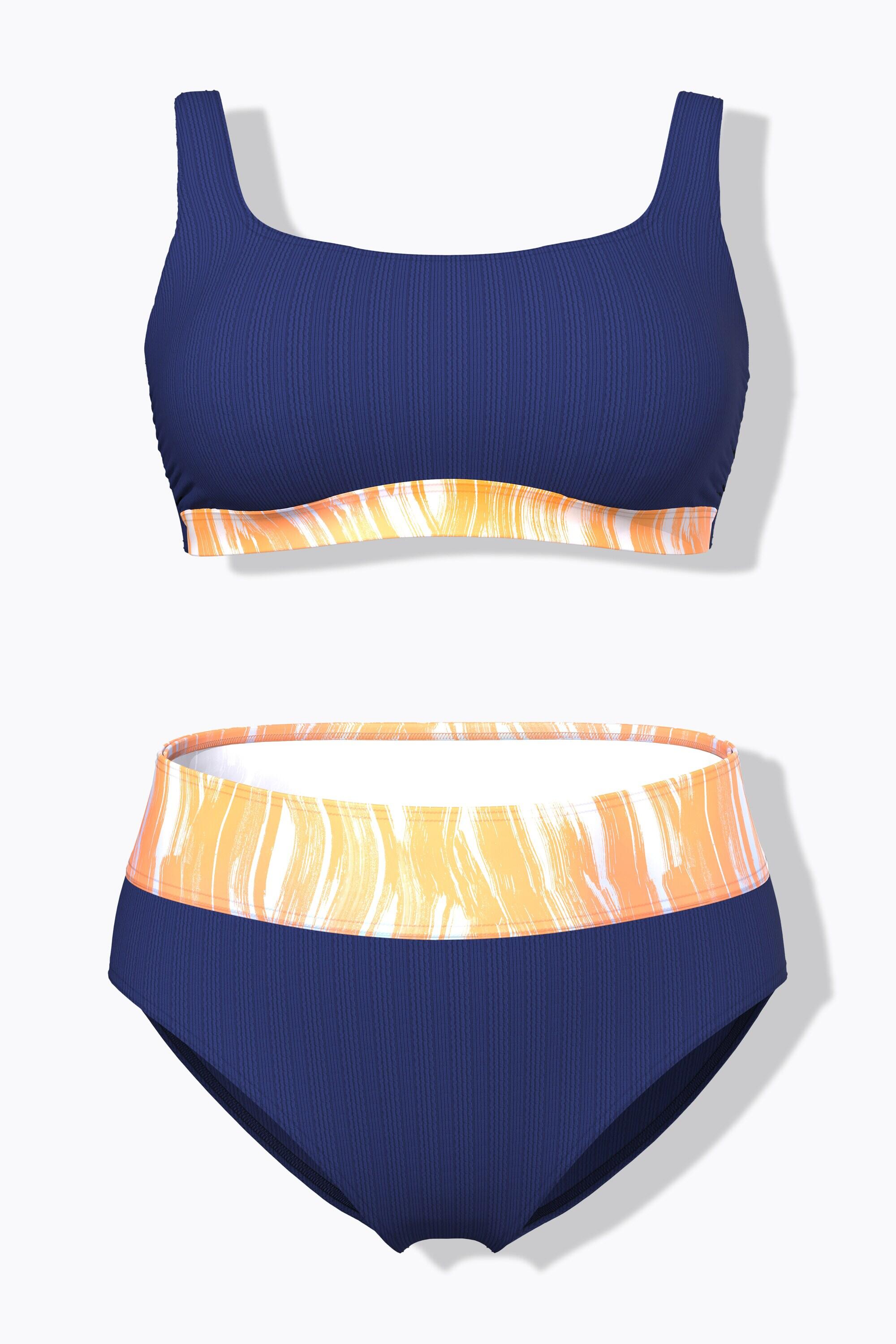 Dames Bikini golven zachte cups verstelbare bandjes hoge taille 7/7