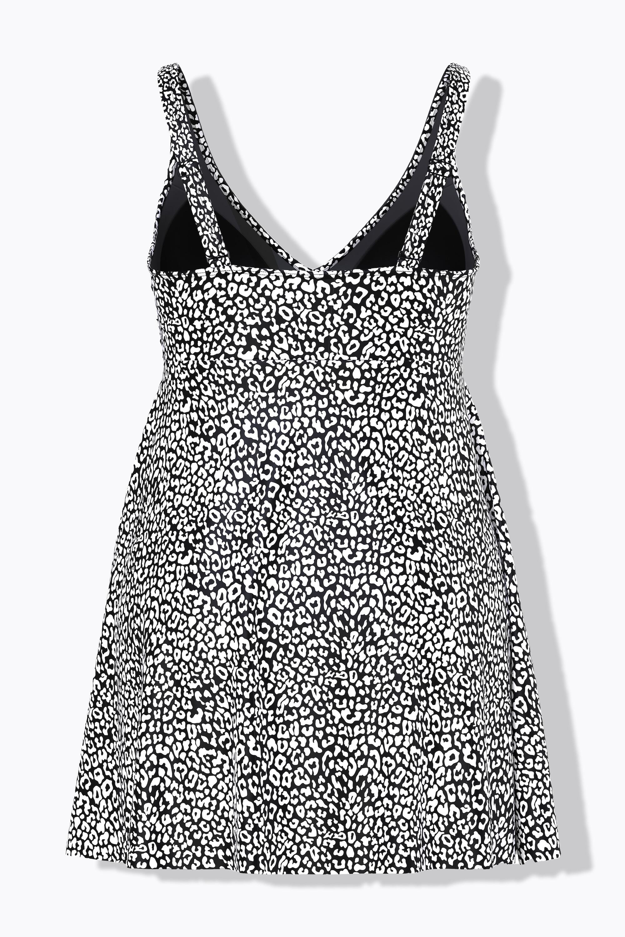 Femme Robe de bain à bonnets souples. Imprimé léopard et effet cache-cœur. 7/7