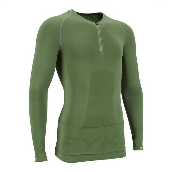 Maglia maniche lunghe senza cuciture con cintura integrata – Trail Running