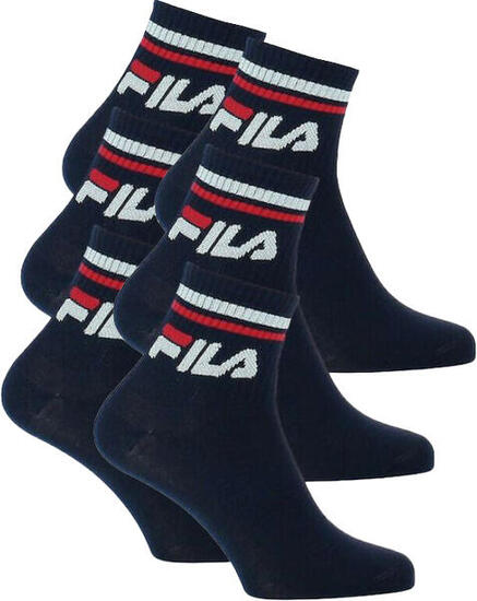 Fila Quarter Calzini 6-Pack Uni Blu Navy 43–46
