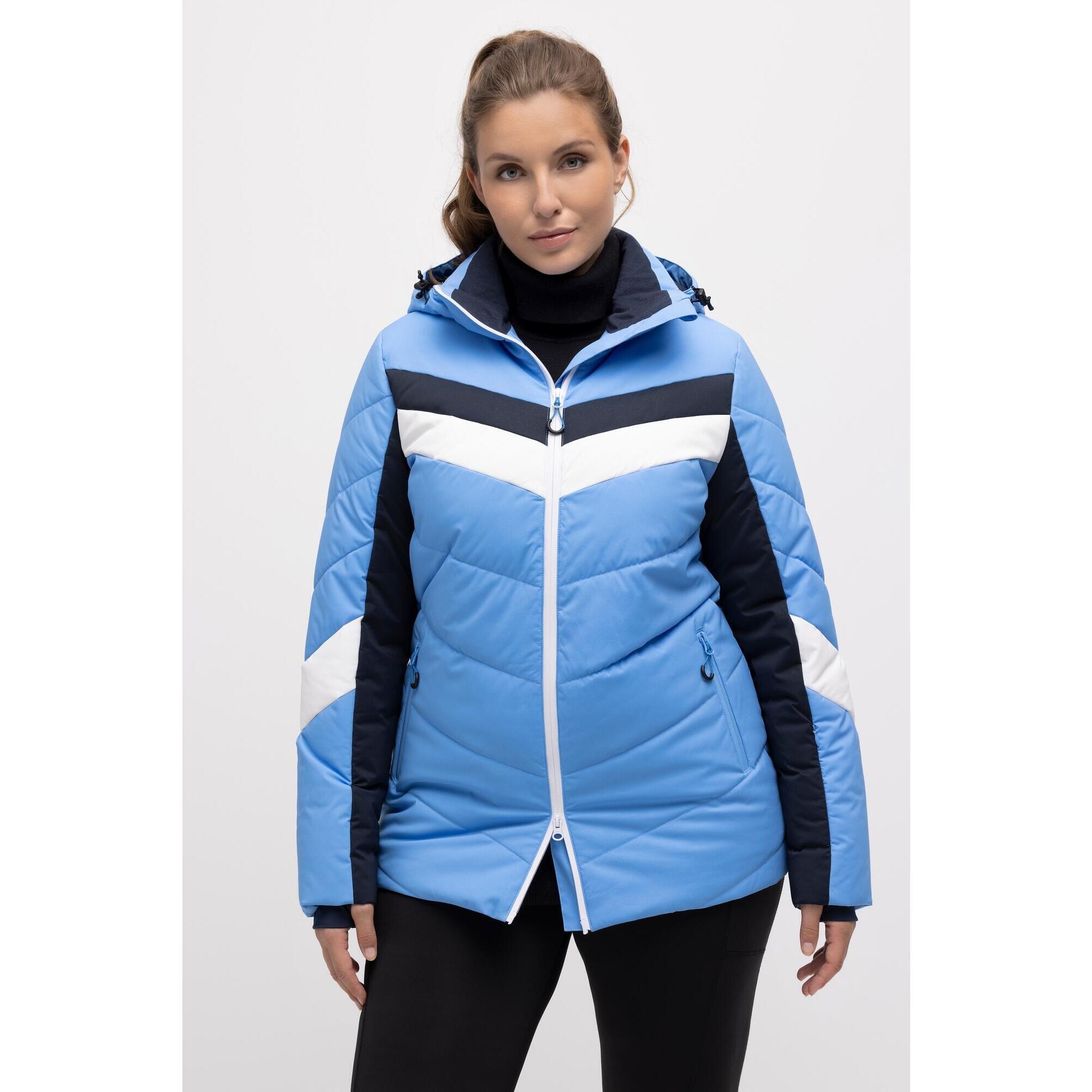 Ulla Popken - Femme Veste De Ski Imperméable Jupe De Protection Contre La Neige - Doudoune Synthétique - Bleu|turquoise - Decathlon