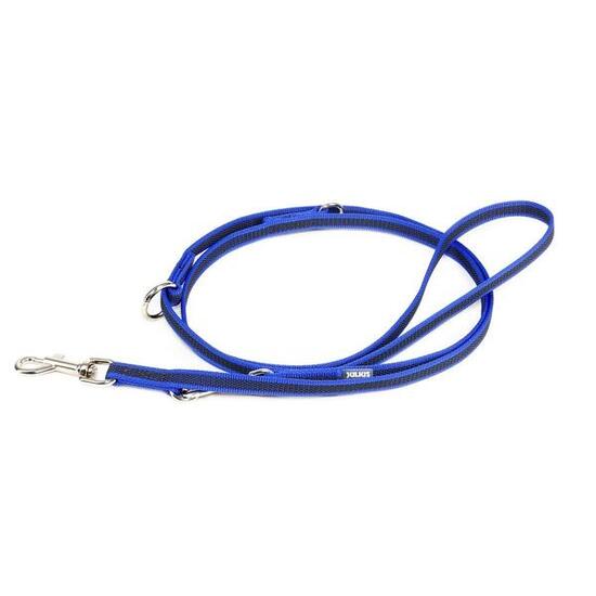Laisse de sport anti-glisse Color & Gray 14mm x 2,2m ajustable à 3 anneaux, bleu