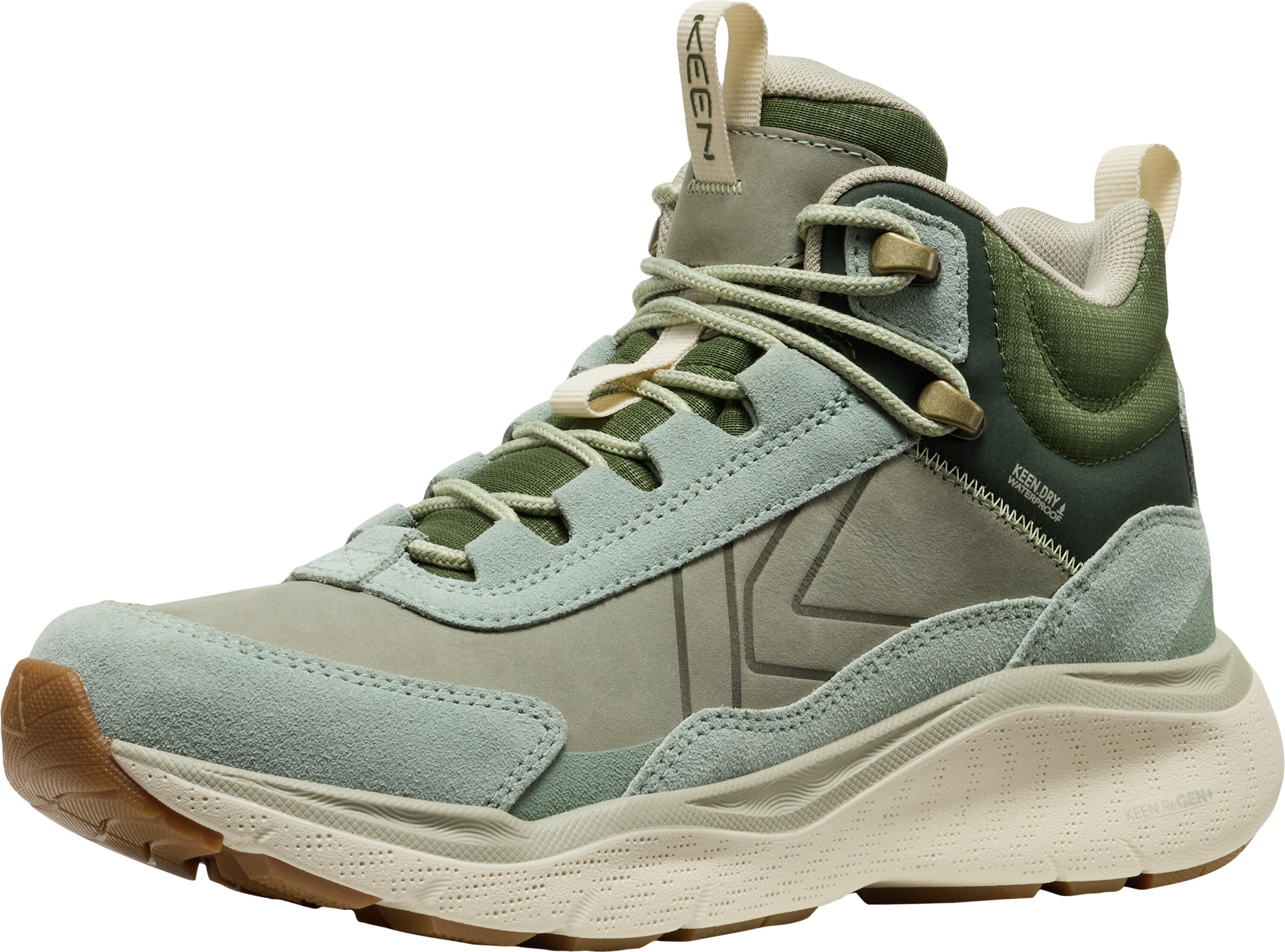 Femmes LEIKI LEATHER MID WP W Chaussures de randonnée Vert iceberg/Vert bronze 3/5