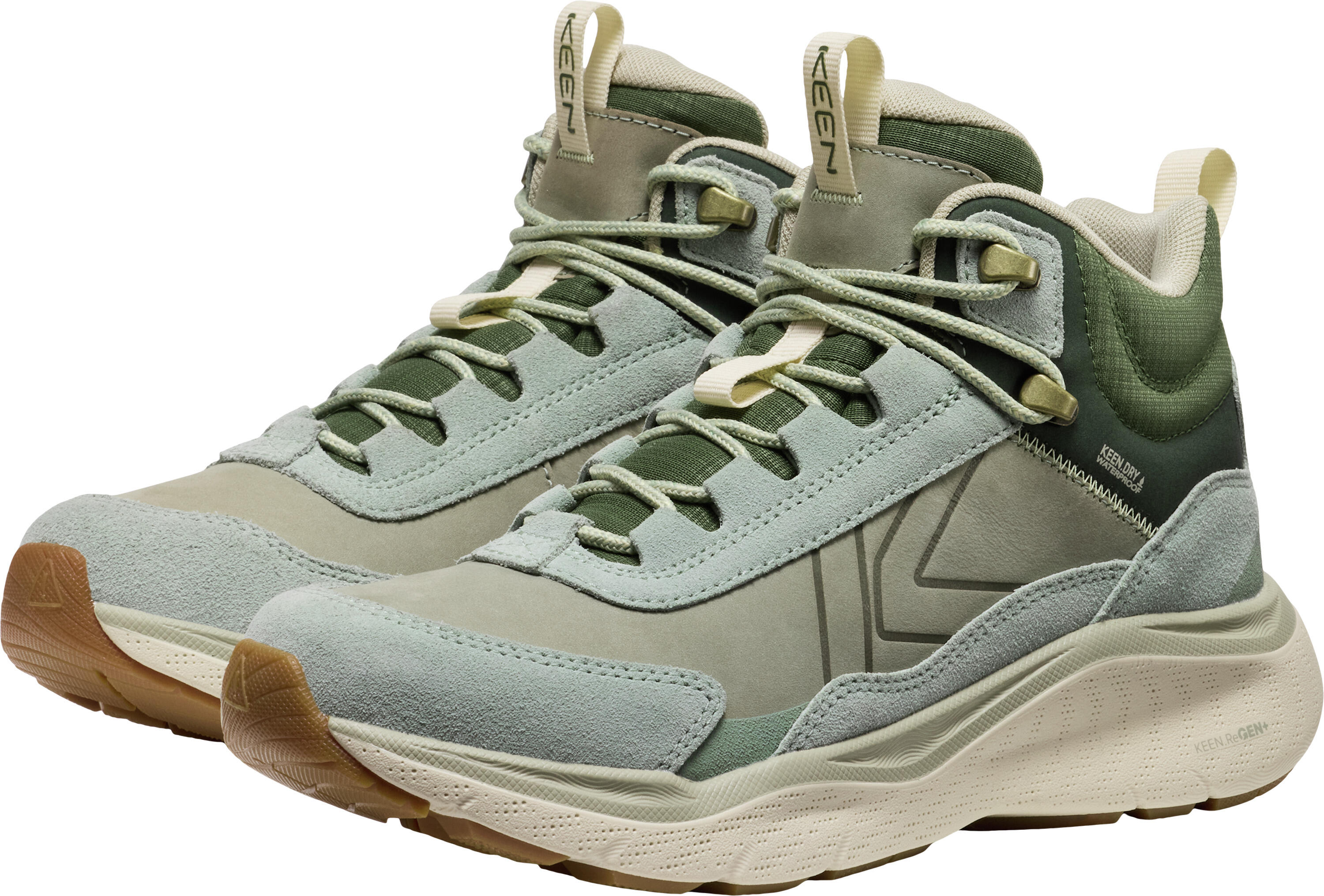 Femmes LEIKI LEATHER MID WP W Chaussures de randonnée Vert iceberg/Vert bronze 5/5