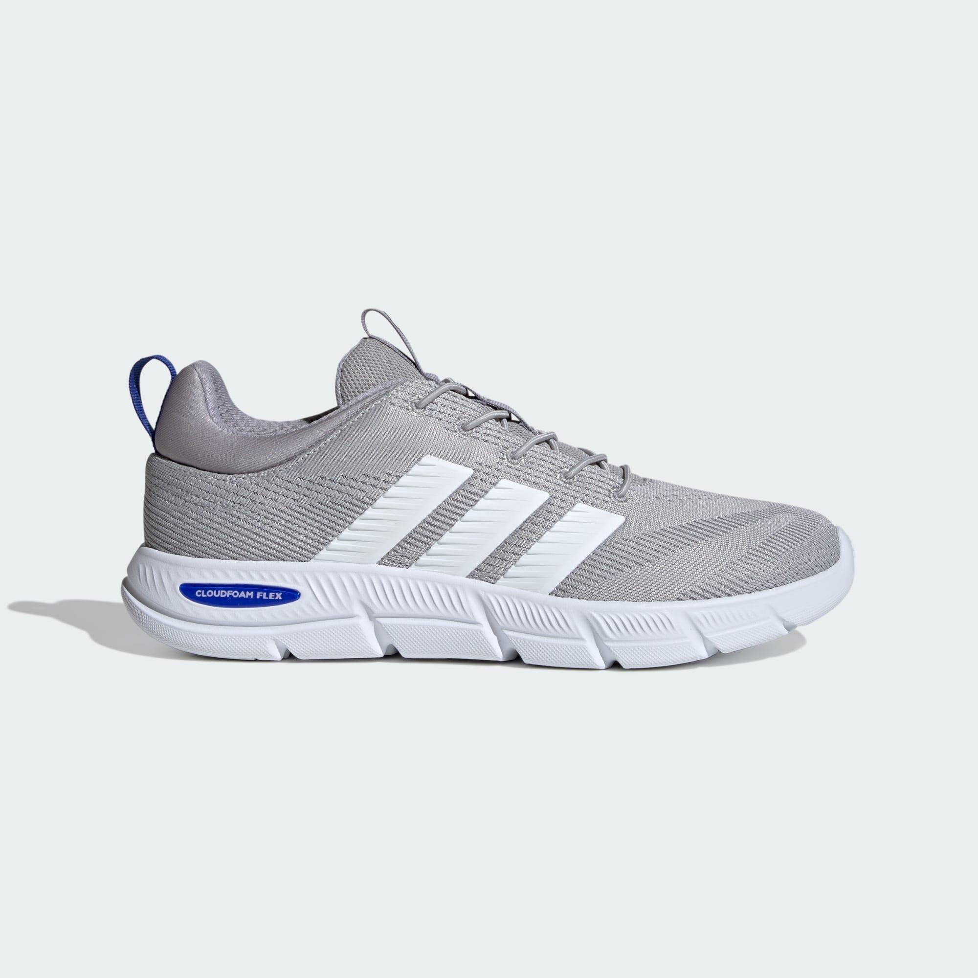 Adidas - Chaussure Lacets Élastiques Cloudfoam Flex - Chaussures De Sport - Blanc|gris - Decathlon
