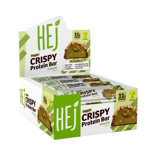 HEJ Natural HEJ Crispy Vegan Protein Bar (12x45g) Pistachio - Barres