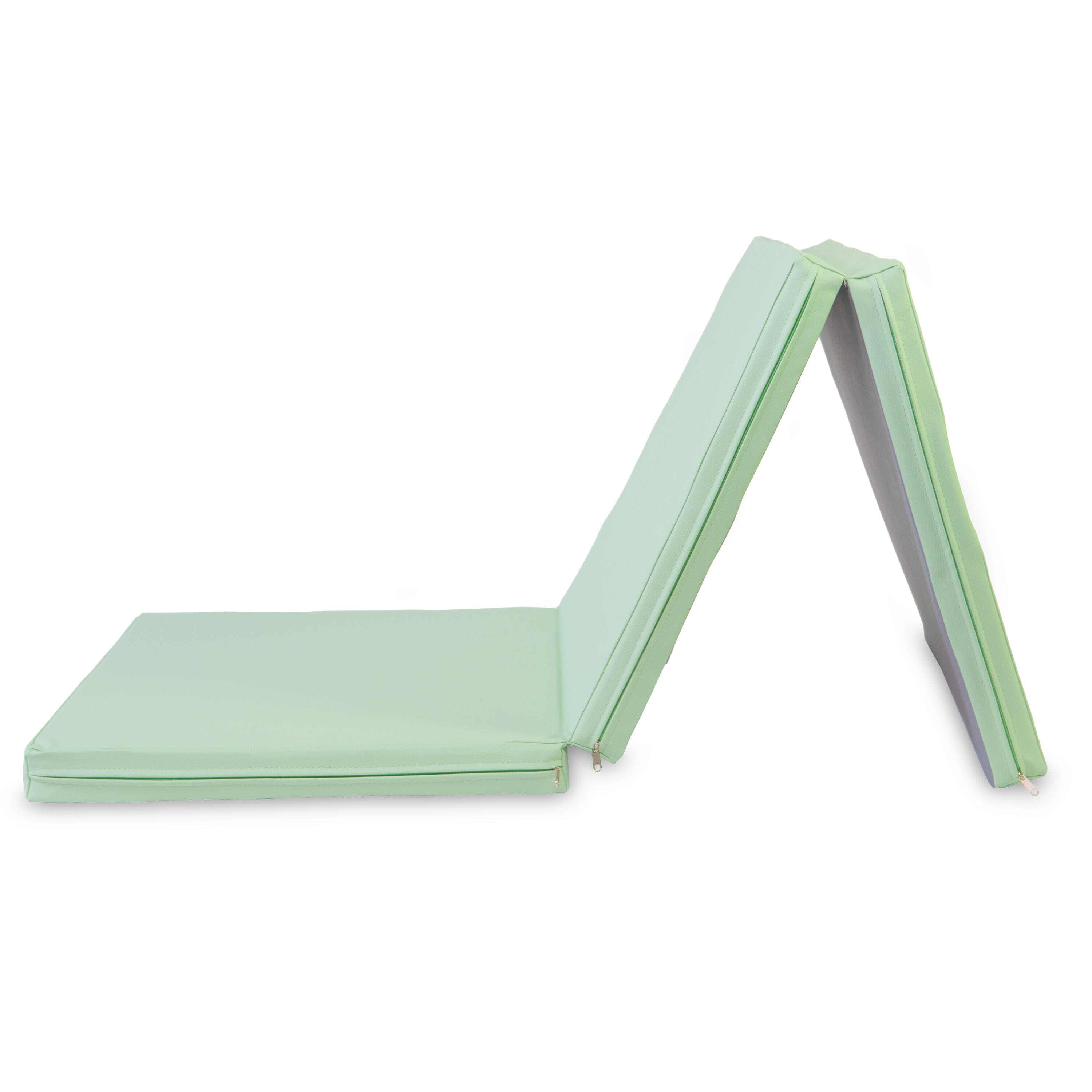 Jeflex Tapis de gymnastique pliable 180x60x6 cm vert/gris souple 3/7
