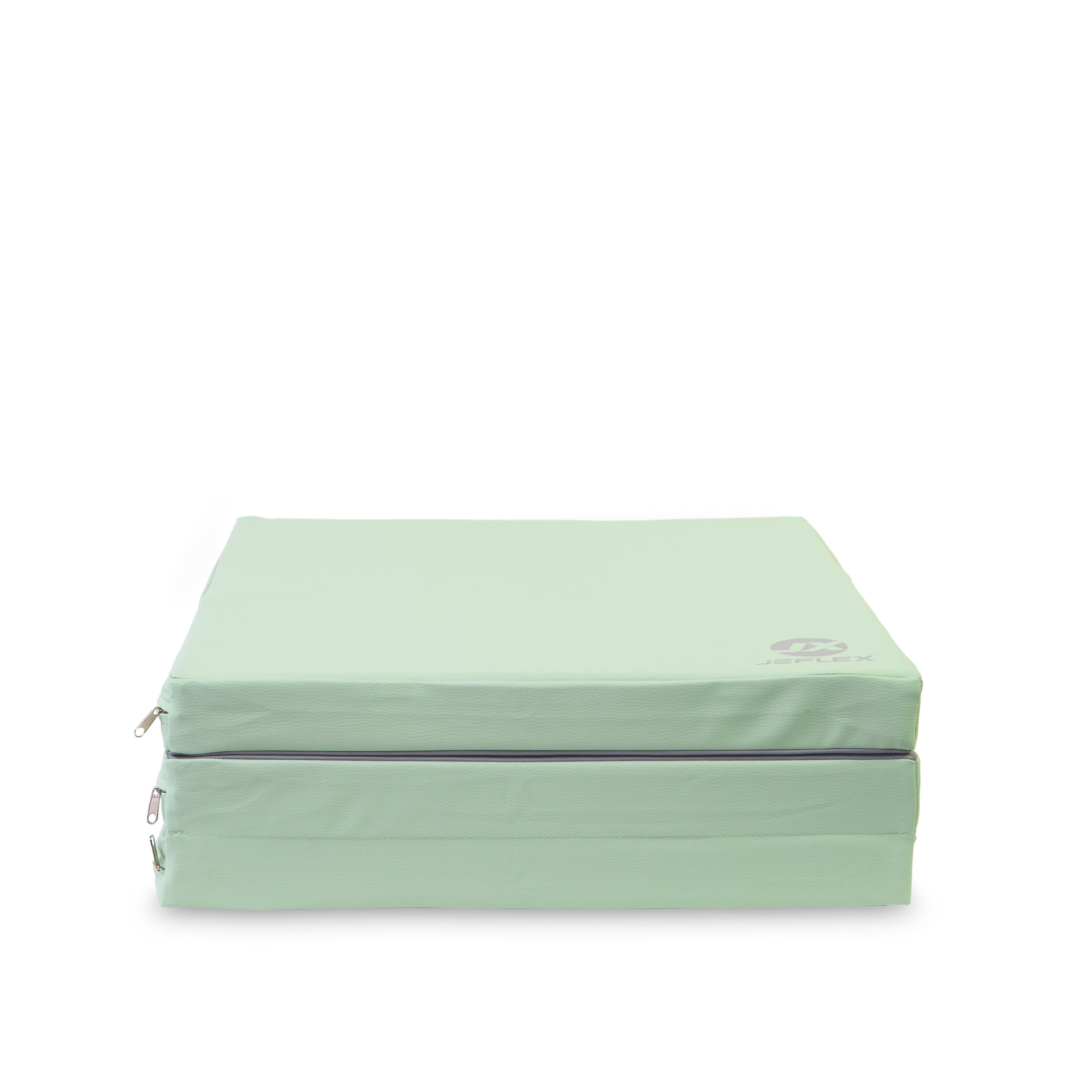 Jeflex Tapis de gymnastique pliable 180x60x6 cm vert/gris souple 2/7
