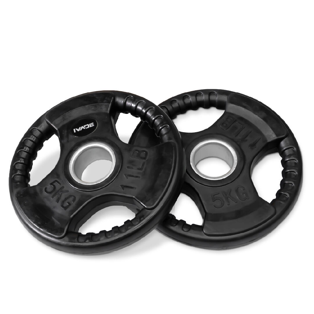 Rubber Coated Weight Plate 5KG x2 (2-Inch Hole) HD Series - IRONTEC