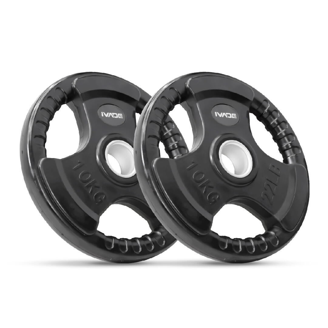 Rubber Coated Weight Plate 10KG x2 (2-Inch Hole) HD Series - IRONTEC