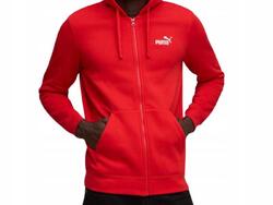 BLUZA męska PUMA 682658-11 z kapturem na zamek czerwona sportowa ciepła XL