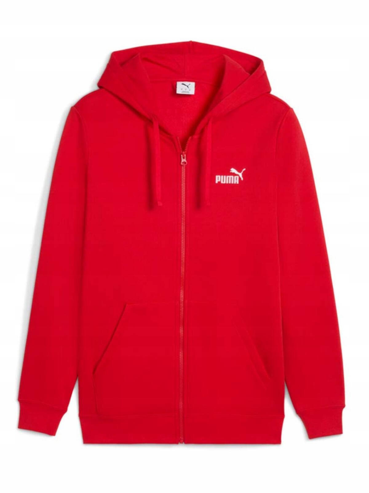 BLUZA męska PUMA 682658-11 z kapturem na zamek czerwona sportowa ciepła M 6/6