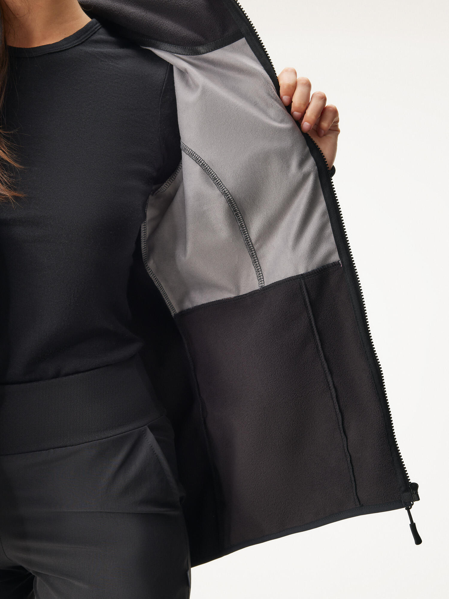 Softshell-Jacke mit Fleece für Damen Street, Schwarz, Magische Blumen 5/6