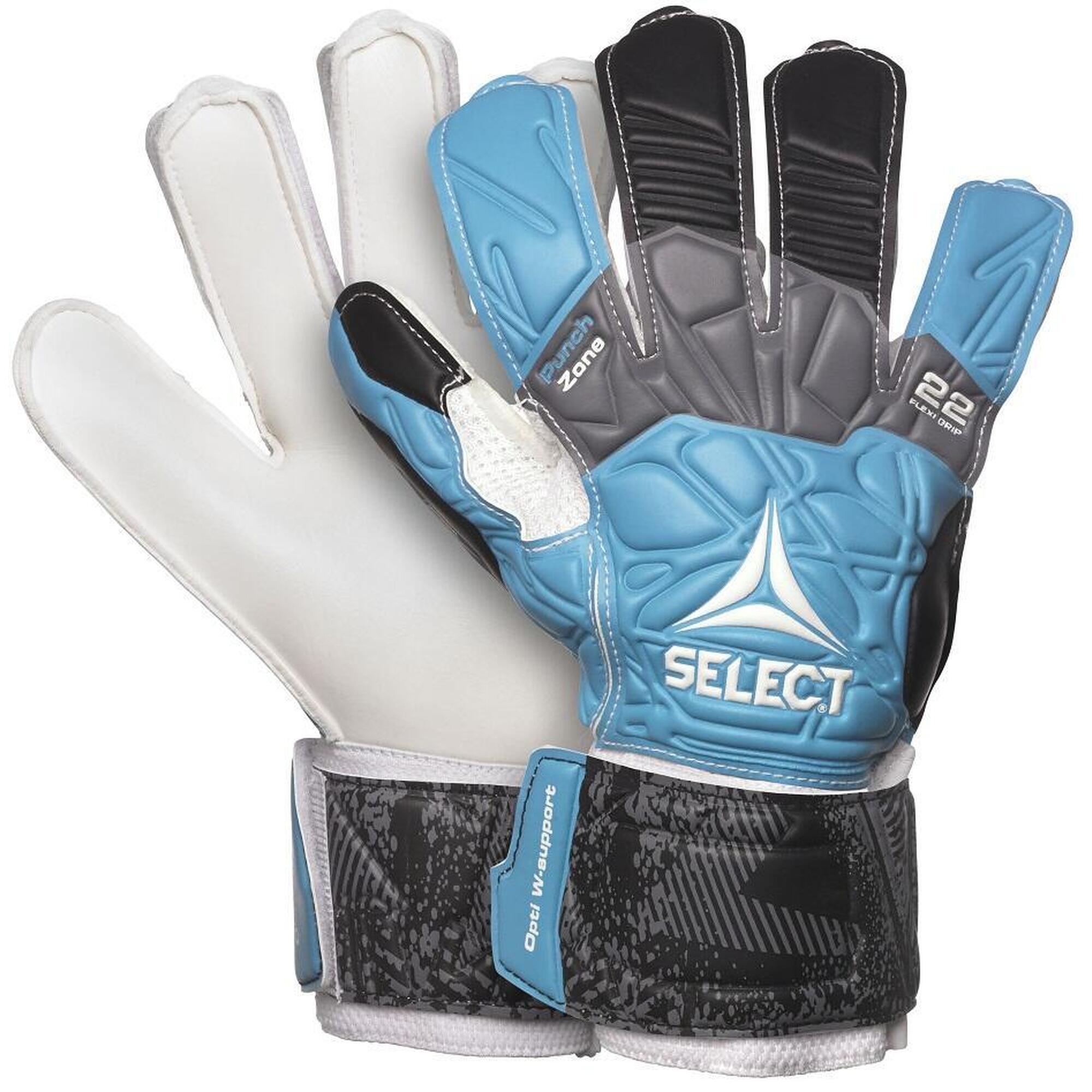Select - Gants De Gardien Football - Select 22 Bleu Clair Homme - Gants De Gardien - Blanc|bleu|noir - 11 - Decathlon