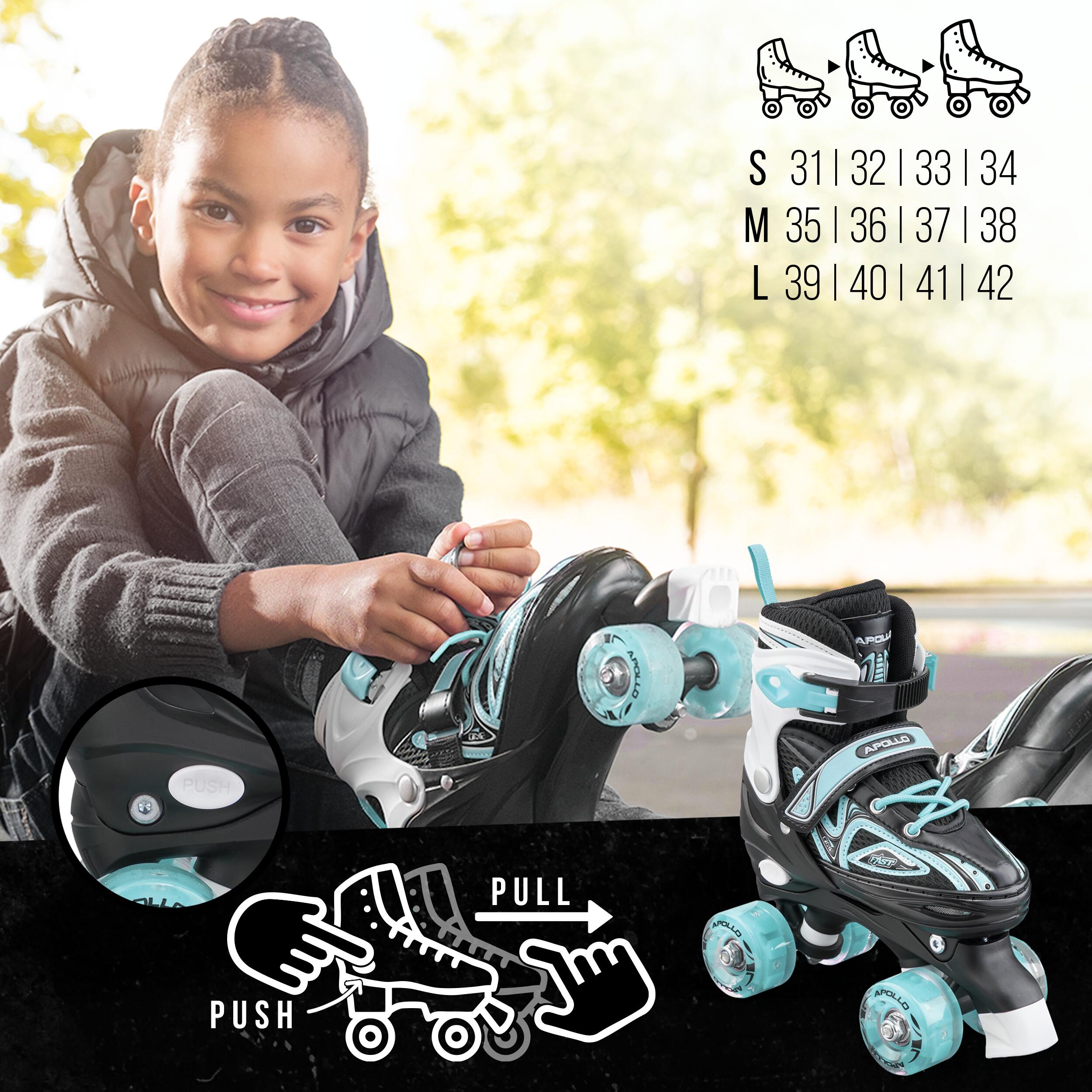 Apollo Super Quad LED ABEC7 Patins réglables enfant 2/7