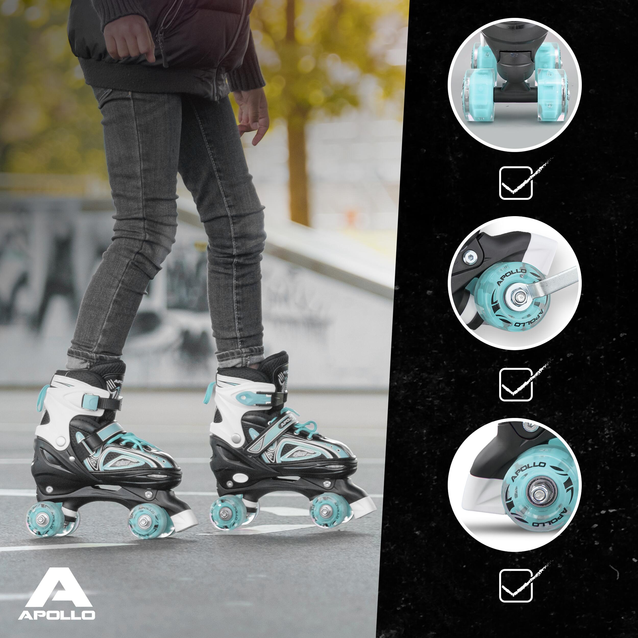 Apollo Super Quad LED ABEC7 Patins réglables enfant 5/7