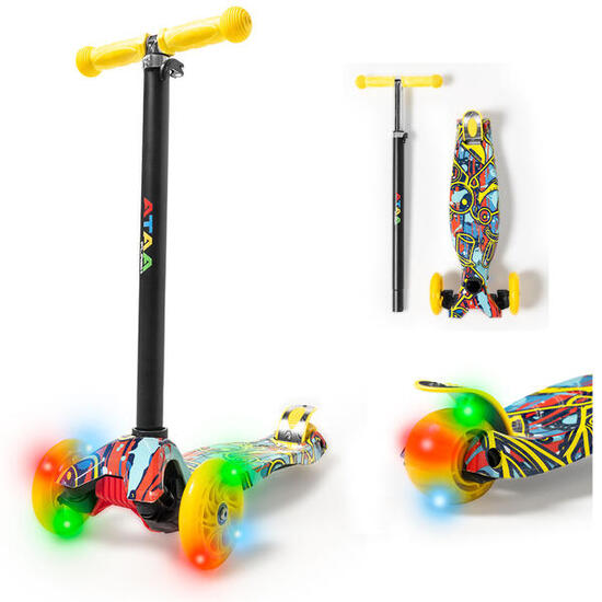 Trottinette 3 Roues Pour Enfants ATAA Flash Pro Lumières LED