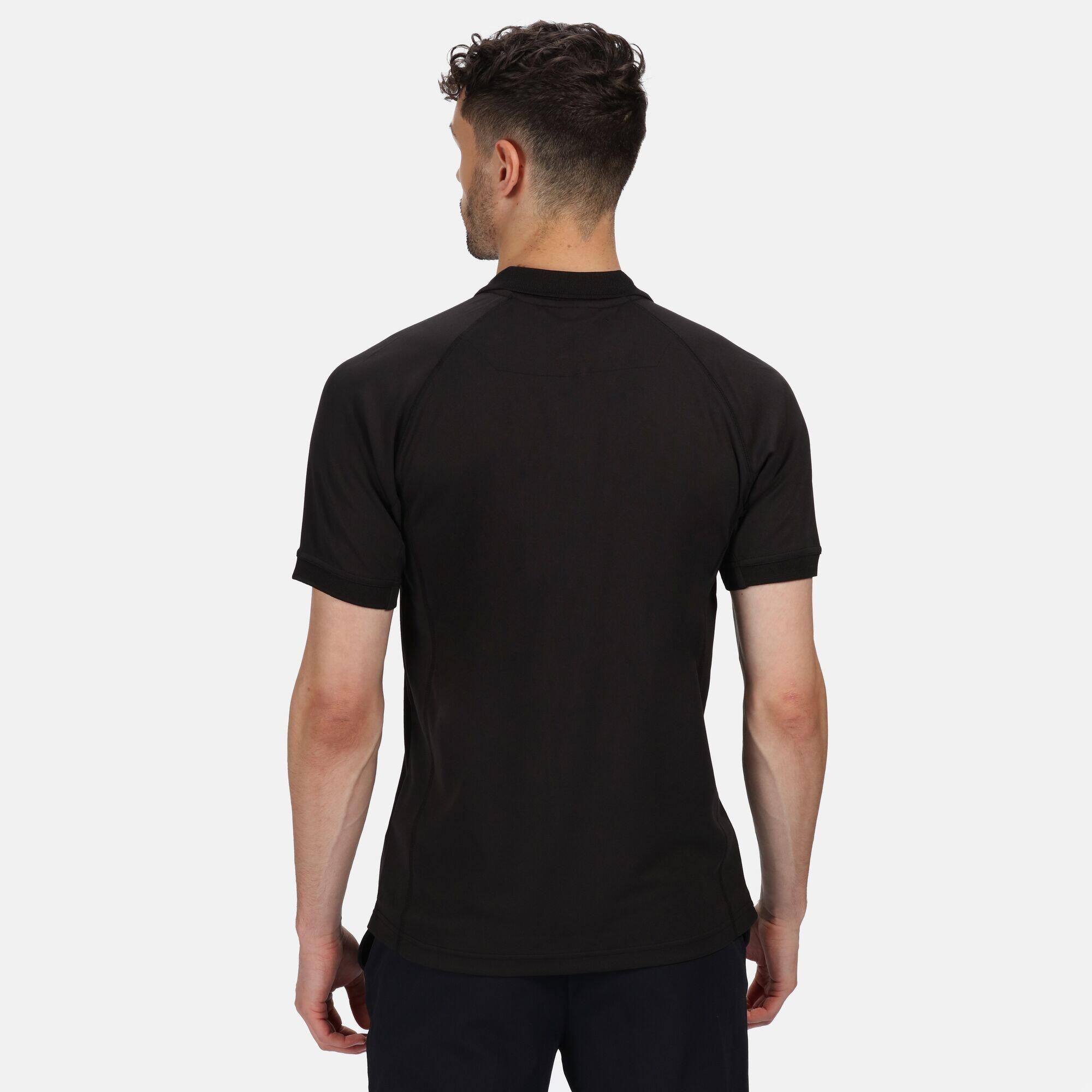 Hardwear Mens Coolweave Short Sleeve Polo Shirt (Black) 3/5