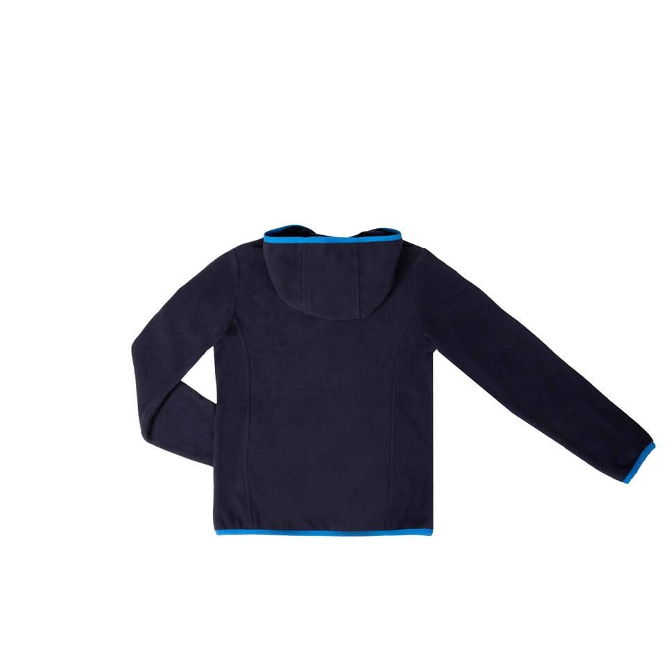 Polar dziecięcy AULP VLADI rozpinany z dwoma kieszeniami i kapturem