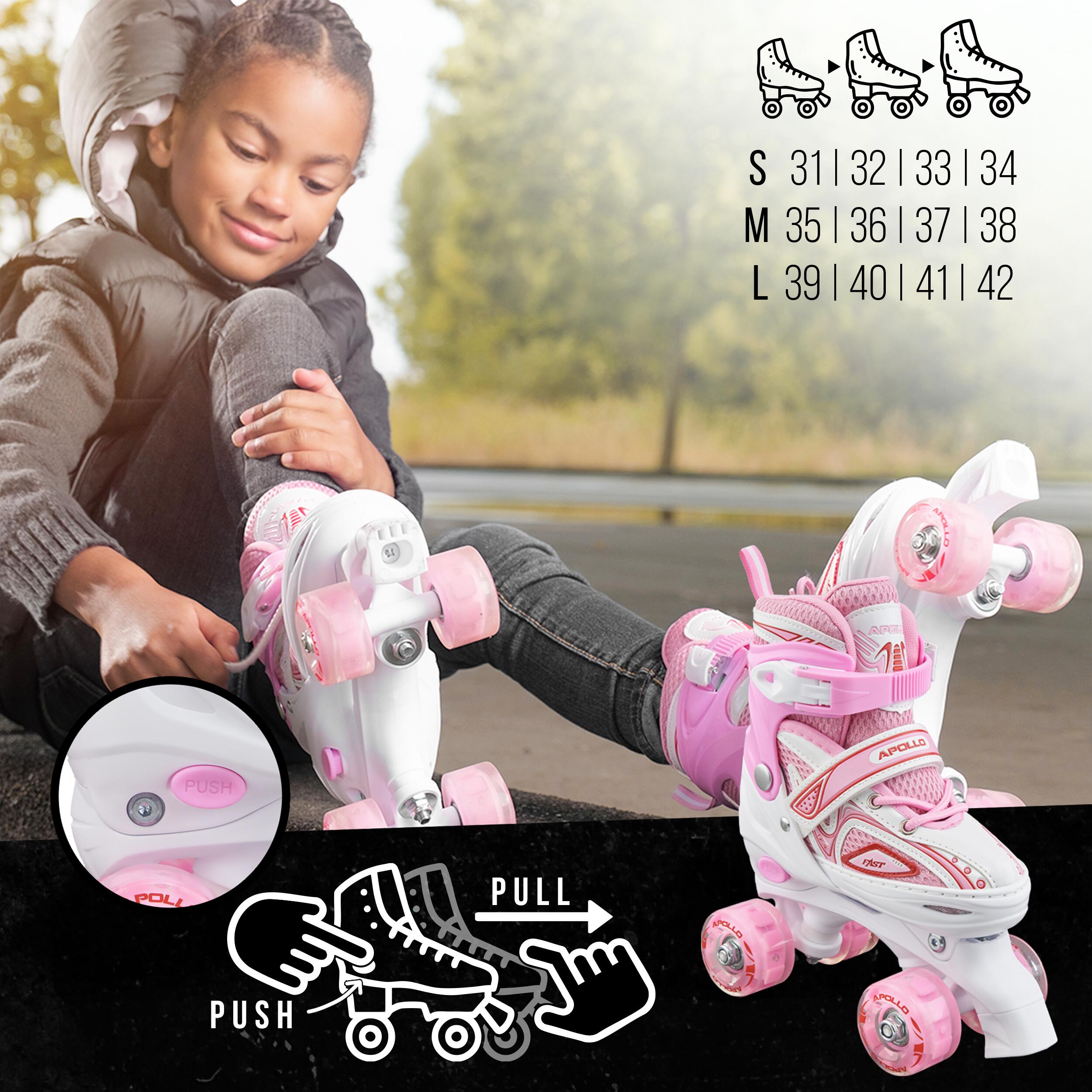 Apollo Super Quad LED ABEC7 Patins réglables enfant 2/7