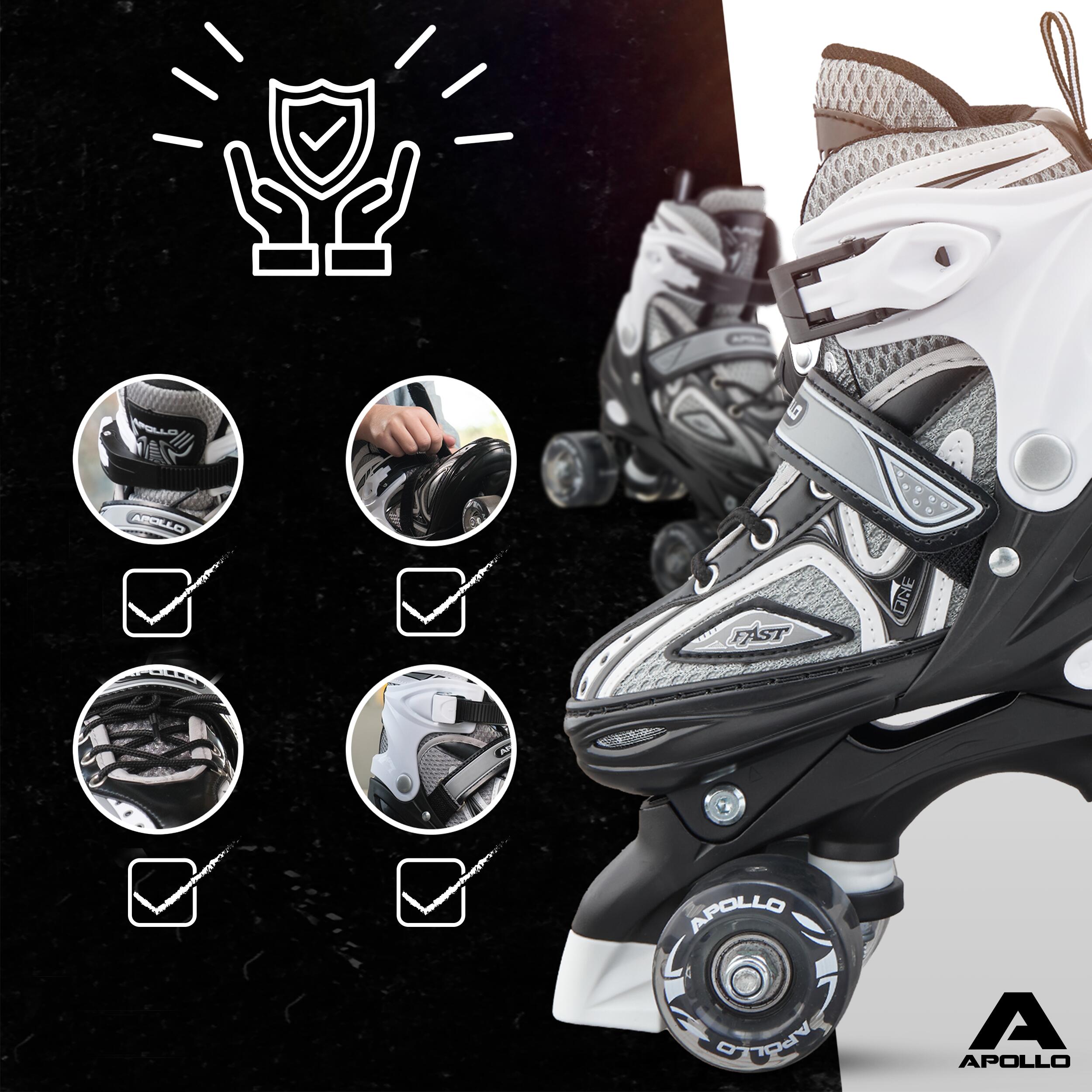 Apollo Super Quad LED ABEC7 Patins réglables enfant 4/7