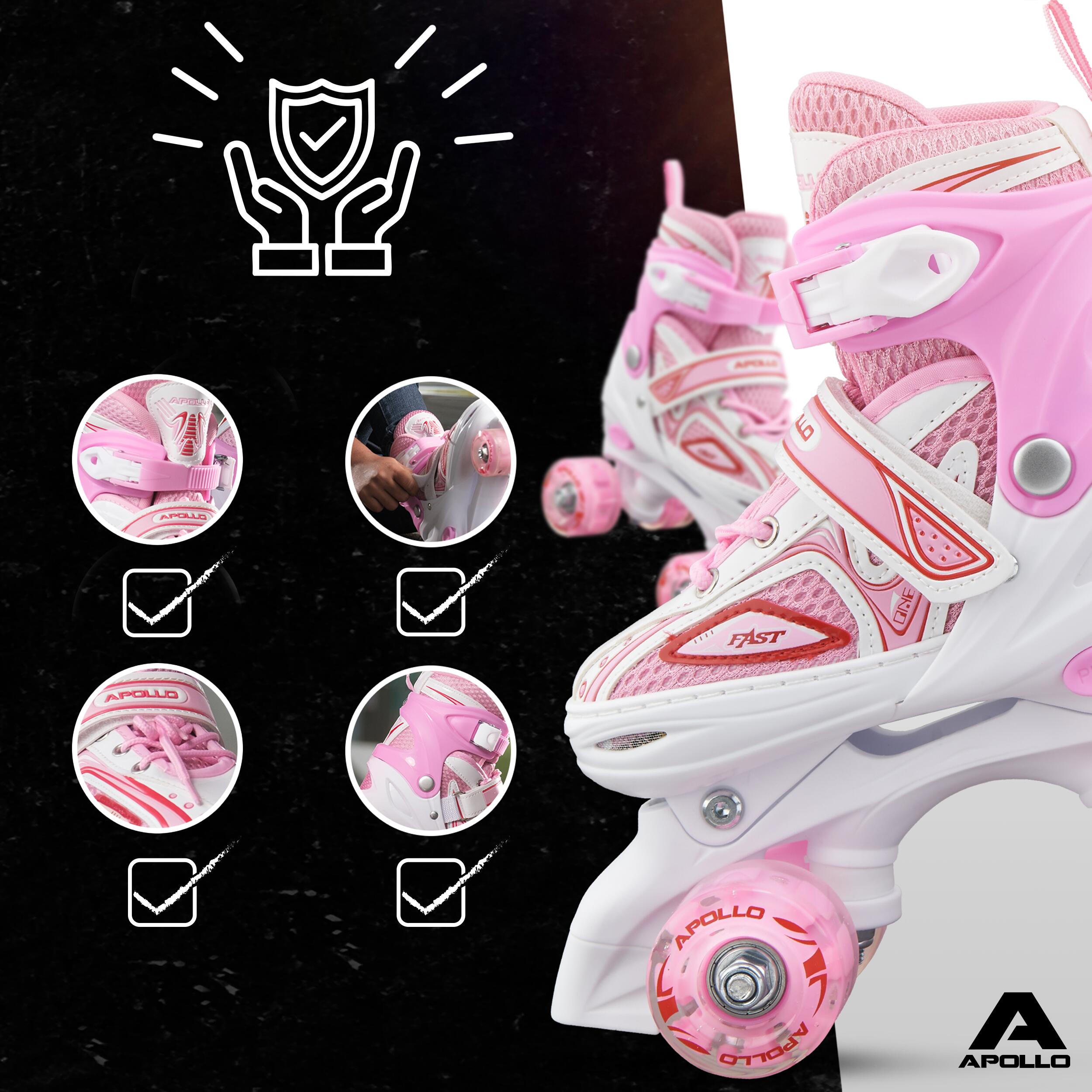 Apollo Super Quad LED ABEC7 Patins réglables enfant 4/7