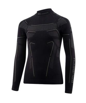 Maglietta termica bambino Brubeck Thermo Junior LS16120 nero/grigio 128/134