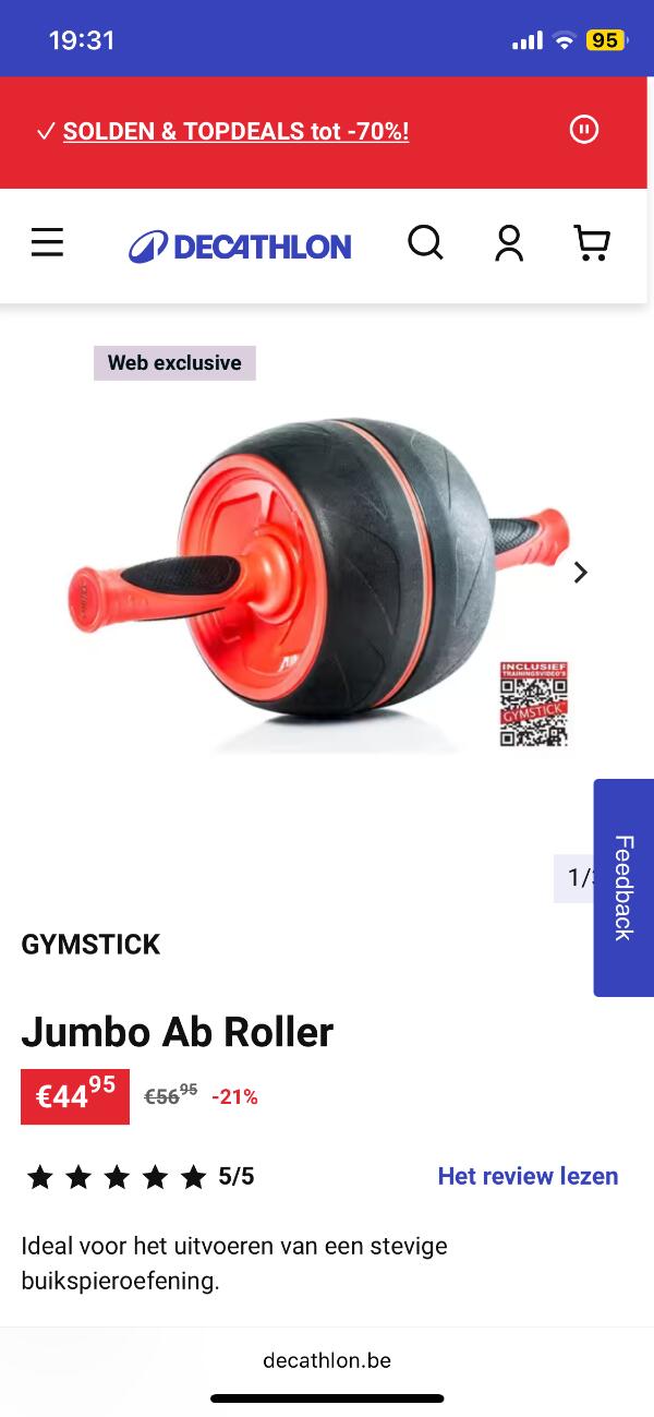 Tussen Particulieren - Gymstick abroller, buikspiertrainer 3/3
